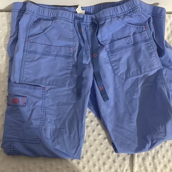 𝅺SPREAD Good Cheer Blue Scrub Pants! - Picture 2 of 2